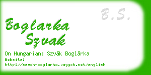 boglarka szvak business card