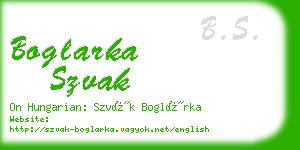boglarka szvak business card